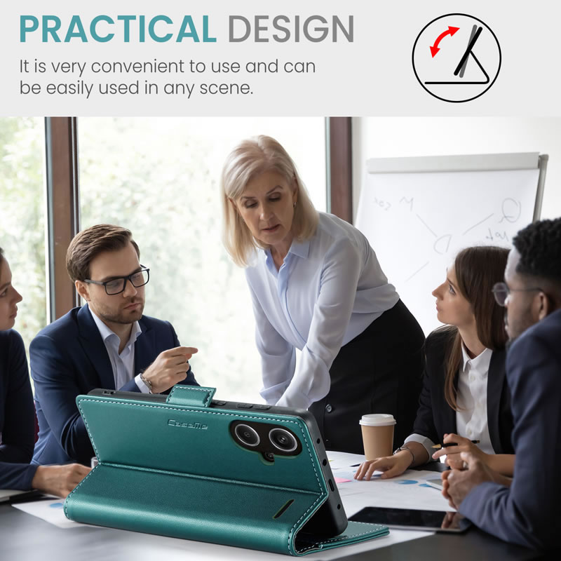 CaseMe Xiaomi Redmi Note 13 Pro Plus Retro Leather Wallet Case With RFID Blocking Card Slots - Image 5