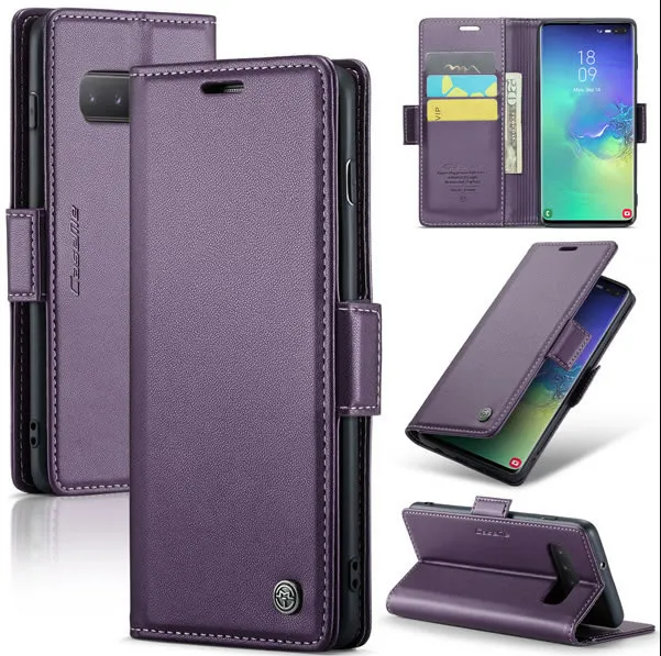 CaseMe Samsung Galaxy S10 Plus Retro Leather Wallet Case With RFID Blocking Card Slots - Image 3