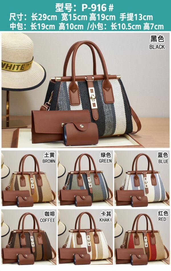 Premium @Women’S All Seasons Vintage Style Square Zipper Buckle Tote Bag. - Image 9