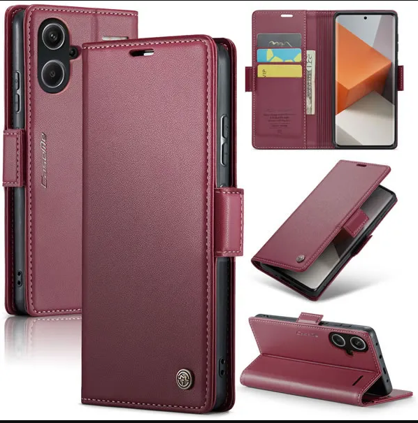 CaseMe Xiaomi Redmi Note 13 Pro Plus Retro Leather Wallet Case With RFID Blocking Card Slots - Image 4