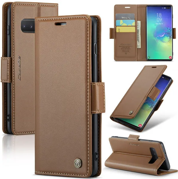 CaseMe Samsung Galaxy S10 Plus Retro Leather Wallet Case With RFID Blocking Card Slots - Image 4