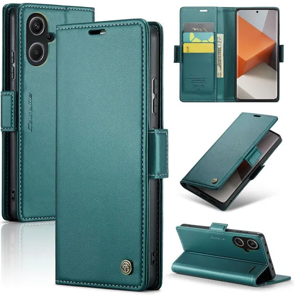 CaseMe Xiaomi Redmi Note 13 Pro Plus Retro Leather Wallet Case With RFID Blocking Card Slots - Image 3
