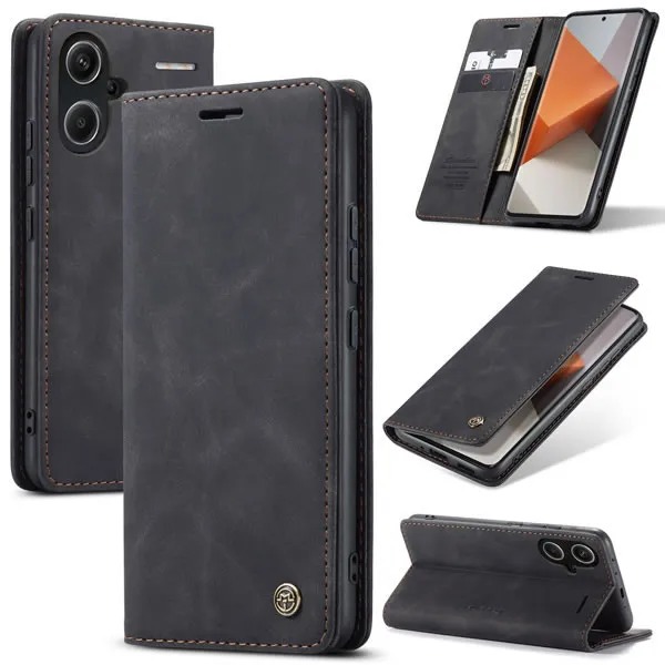 CaseMe Xiaomi Redmi 12/12r,Redmi 12C ,Redmi 13C,Redmi Note 13 4G,Note 13 Pro 5G,Note 13 Pro Plus Series Soft Slim Folio Flip PU Leather Wallet Case with 2 Cards Slot - Image 12