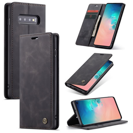 CaseMe Samsung Galaxy S10 Series Retro Leather Wallet Case