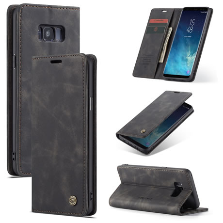 CaseMe Samsung Galaxy S8 &S9 Series Soft Slim Folio Flip PU Leather Wallet Case with 2 Cards Slot - Image 13