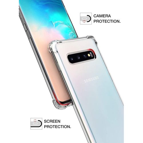 Samsung Galaxy S10 Series Antiburst Shockproof Bumper Protective Phone Cover, Hybrid Design Hard PC Back with Flexible TPU Frame - Image 7