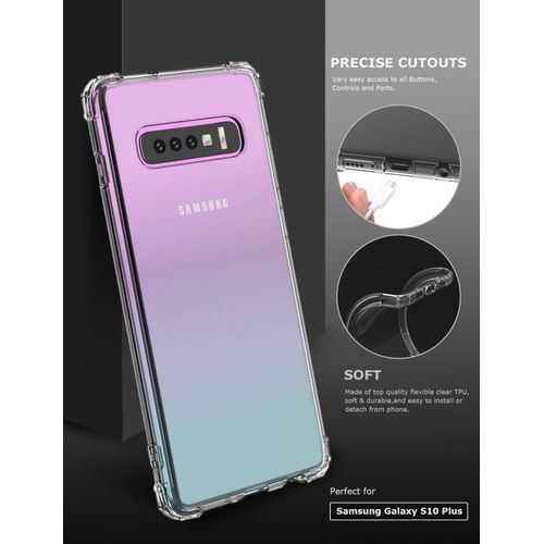 Samsung Galaxy S10 Series Antiburst Shockproof Bumper Protective Phone Cover, Hybrid Design Hard PC Back with Flexible TPU Frame - Image 12