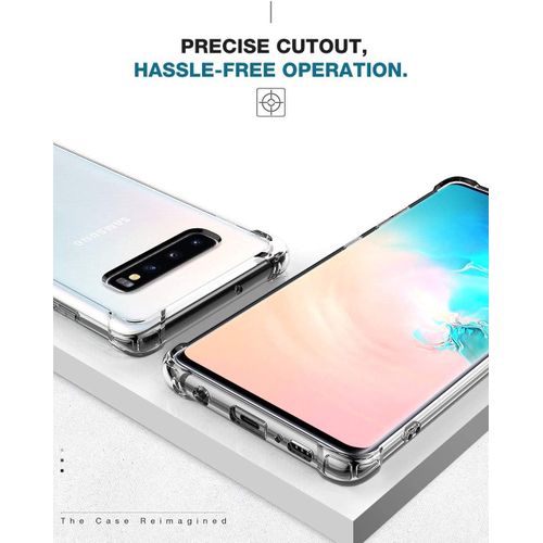 Samsung Galaxy S10 Series Antiburst Shockproof Bumper Protective Phone Cover, Hybrid Design Hard PC Back with Flexible TPU Frame - Image 9