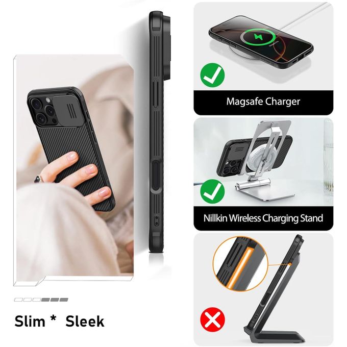 iPhone 15 Pro Max &16 Pro Max Case with Camera Protection Cover,Slim Stylish Protective Case Compatible CamShield Pro Case - Image 7