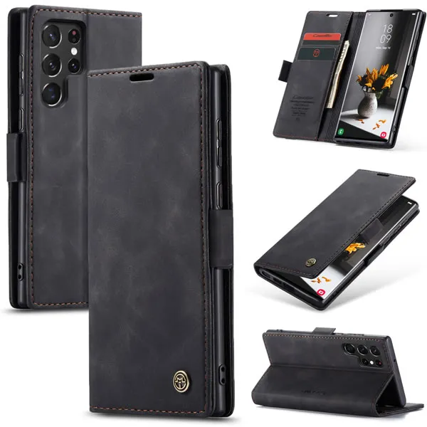 Samsung Galaxy S21 Ultra,S22 Ultra, S23 Ultra and S24 Ultra Premium CaseMe Flip Leather Cover