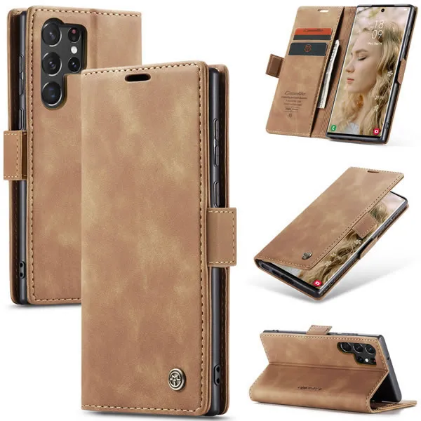 Samsung Galaxy S21 Ultra,S22 Ultra, S23 Ultra and S24 Ultra Premium CaseMe Flip Leather Cover - Image 4