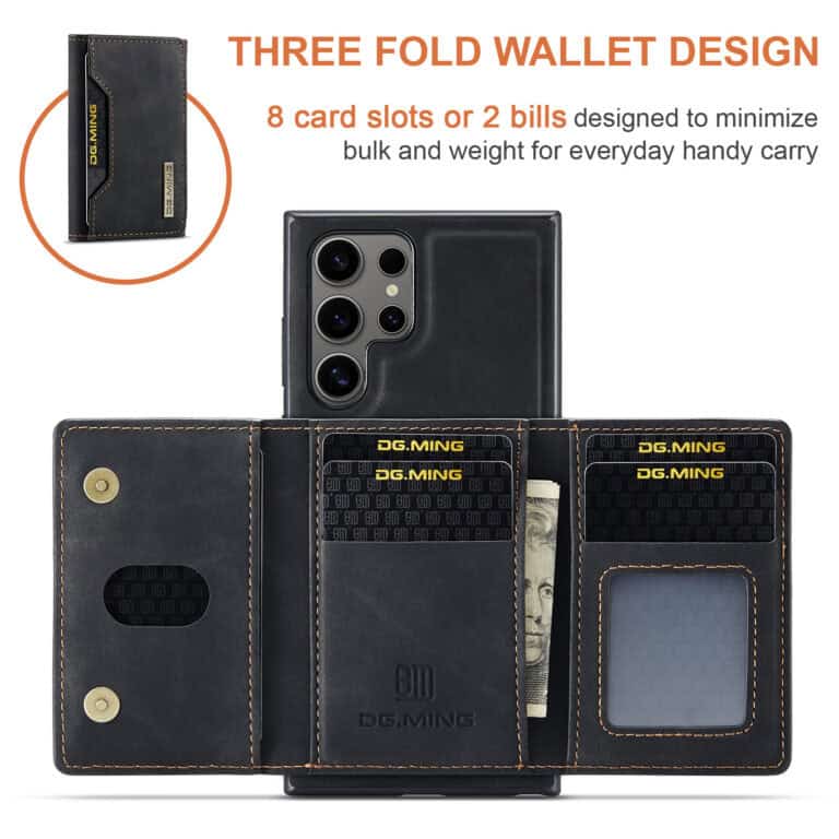 Samsung S22 Ultra,Samsung S23 Ultra and Samsung S24 Ultra Luxury Premium Luxury 2in1 Separable Leather Card Slot Wallet Magnetic Phone Case - Image 3