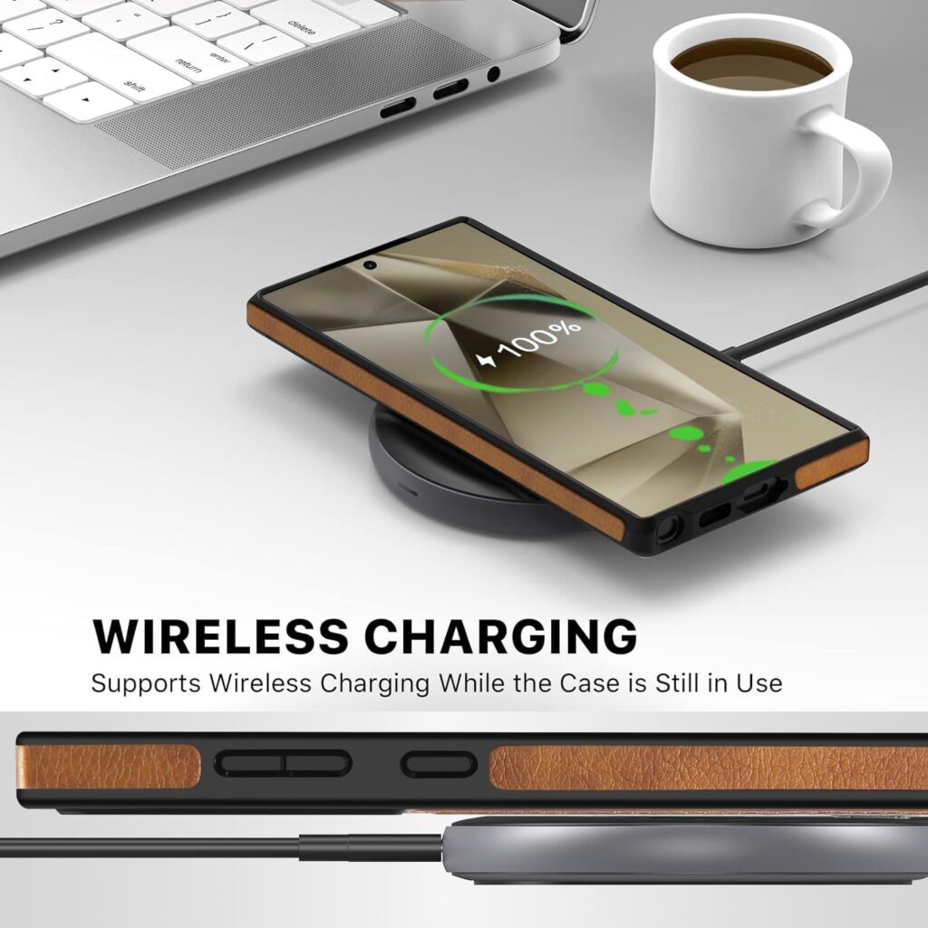 Samsung Galaxy S25 Series Magnetic PU Leather Magsafe Protective Cover Case - Image 14