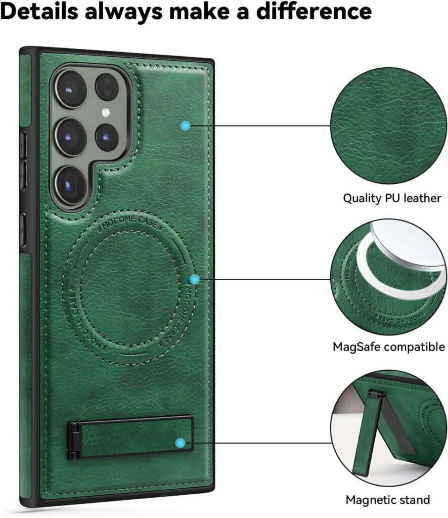 Samsung Galaxy S25 Series Magnetic PU Leather Magsafe Protective Cover Case - Image 16