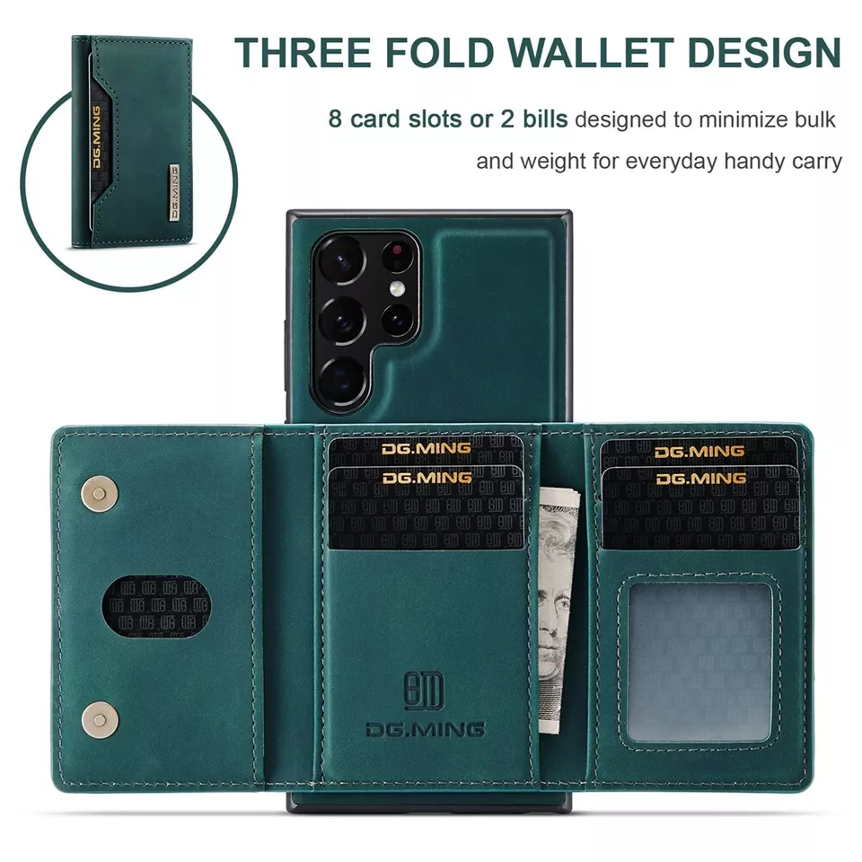 Samsung S22 Ultra,Samsung S23 Ultra and Samsung S24 Ultra Luxury Premium Luxury 2in1 Separable Leather Card Slot Wallet Magnetic Phone Case - Image 10