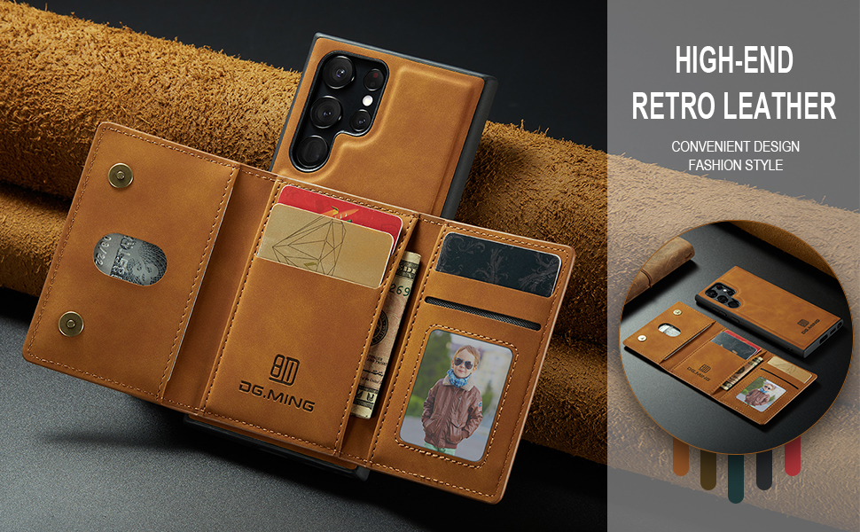 Samsung S22 Ultra,Samsung S23 Ultra and Samsung S24 Ultra Luxury Premium Luxury 2in1 Separable Leather Card Slot Wallet Magnetic Phone Case - Image 4