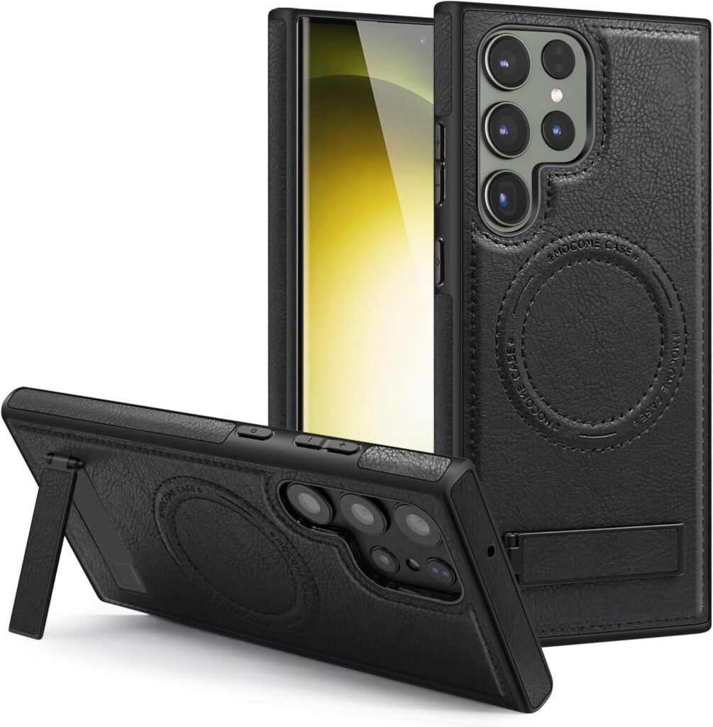 Samsung Galaxy S25 Series Magnetic PU Leather Magsafe Protective Cover Case