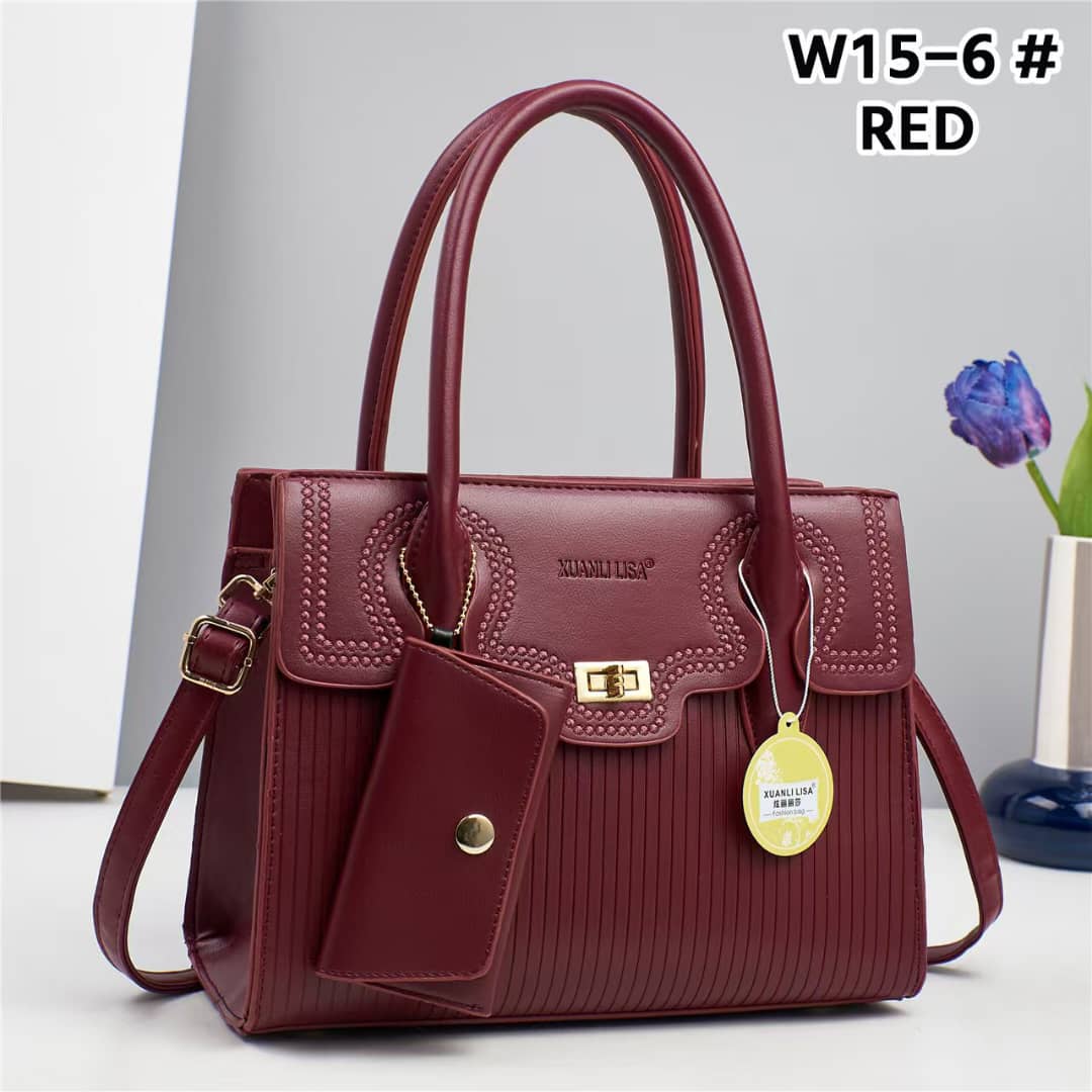 Classic Golden Grain Leather Pattern Multifunctional Crossbody Shoulder Handbag - Image 5