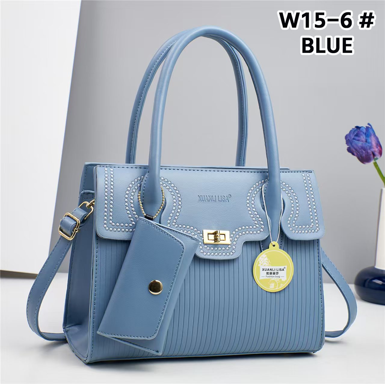 Classic Golden Grain Leather Pattern Multifunctional Crossbody Shoulder Handbag - Image 10